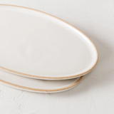 Sand Minimal Oval Serving Tray