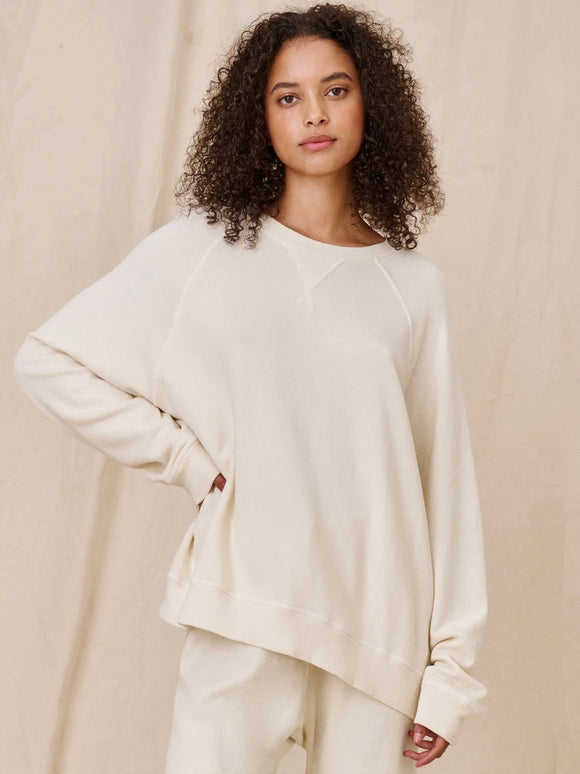 Slouch Sweatshirt Washed White | The Great.