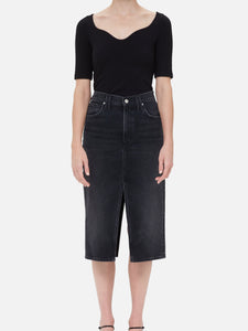 Bea Double Slit Skirt Stormy | Citizens of Humanity