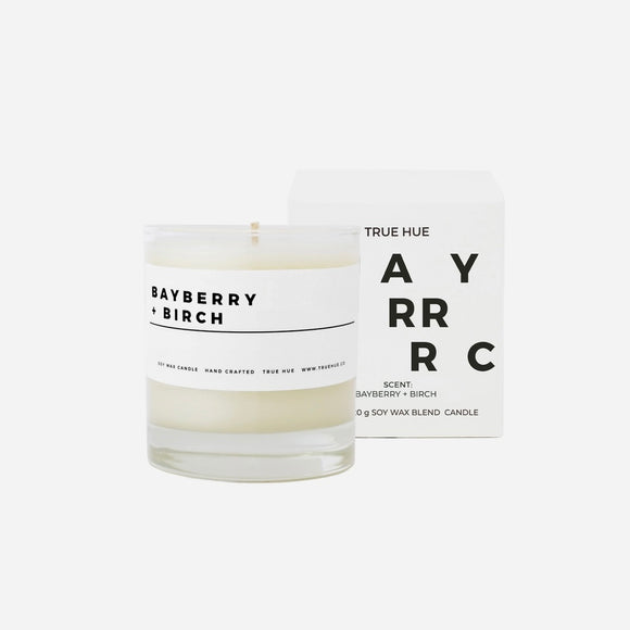 True Hue Bayberry + Birch Candle