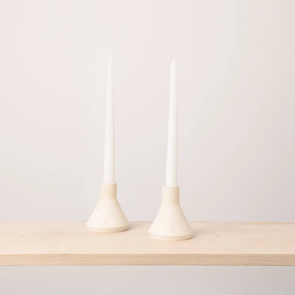Off White Candle Holder