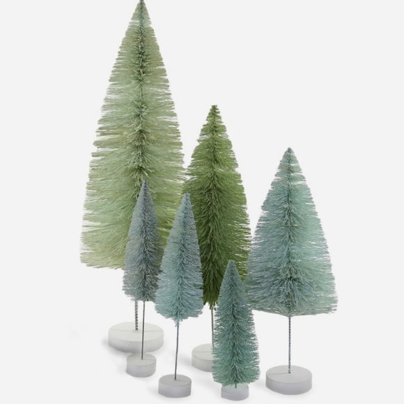 Bottle Brush Tree Set Winter Green