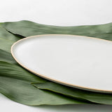 Sand Minimal Oval Serving Tray