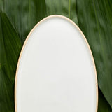 Sand Minimal Oval Serving Tray