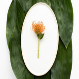 Sand Oval Serving Tray