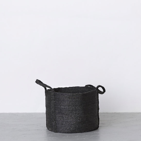 Round Just Basket w/ Handles Charcoal