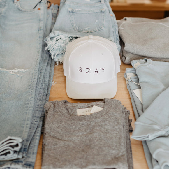 Gray Baseball Hat