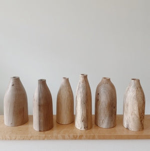 Wood Vase 7-8"