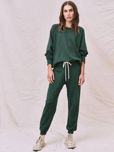 The Cropped Sweatpants Green Grove | The Great